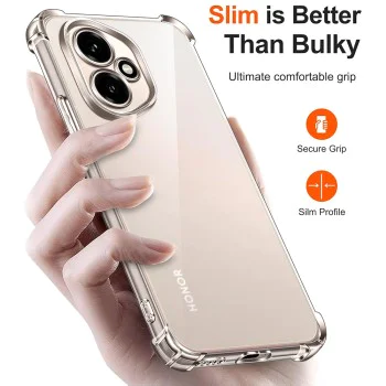 Калъф за Honor 400 - Techsuit - Удароустойчив Clear Silicone - Прозрачен