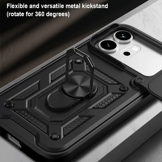 Калъф за Honor 600 / 600 Pro - CamShield Series - Techsuit - Черен