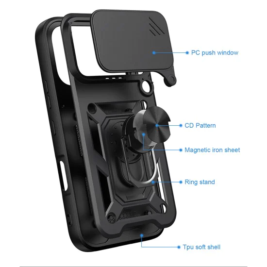 Калъф за Honor 600 / 600 Pro - CamShield Series - Techsuit - Син