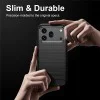 Калъф за Honor 600 / 600 Pro - Carbon Silicone - Techsuit - Черен