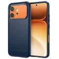 Калъф за Honor 600 / 600 Pro - Carbon Silicone - Techsuit - Син
