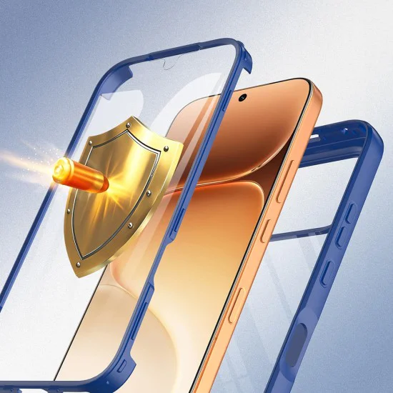 Калъф за Honor 600 / 600 Pro - ColorVerse 360 Series + протектор - Techsuit - Син