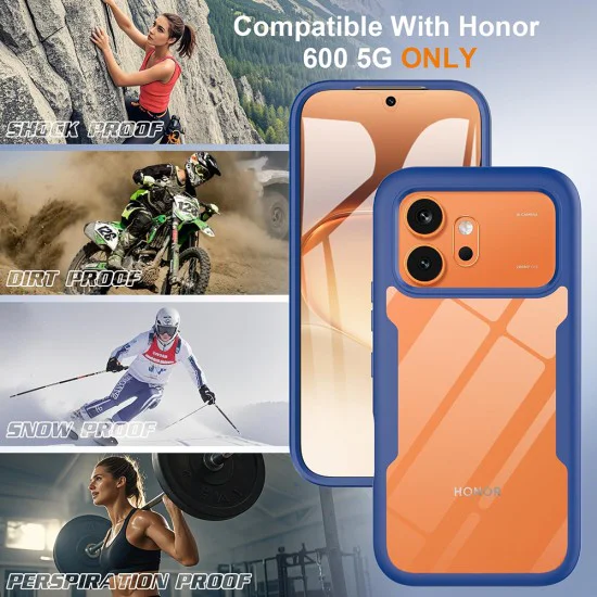 Калъф за Honor 600 / 600 Pro - ColorVerse 360 Series + протектор - Techsuit - Син