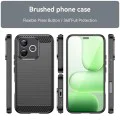 Калъф за Honor 600 Lite - Carbon Silicone - Techsuit - Черен