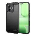 Калъф за Honor 600 Lite - Carbon Silicone - Techsuit - Черен