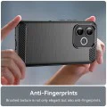Калъф за Honor 600 Lite - Carbon Silicone - Techsuit - Черен