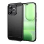 Калъф за Honor 600 Lite - Carbon Silicone - Techsuit - Черен