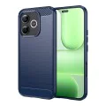Калъф за Honor 600 Lite - Carbon Silicone - Techsuit - Син