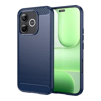 Калъф за Honor 600 Lite - Carbon Silicone - Techsuit - Син