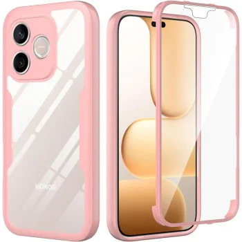 Калъф за Honor 600 Lite - ColorVerse 360 Series + протектор - Techsuit - Розов