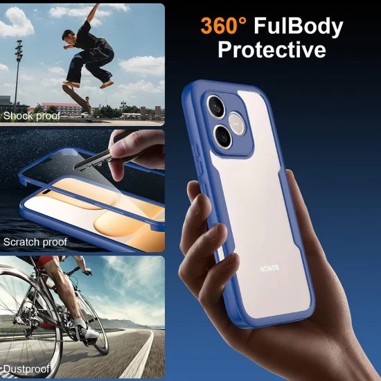 Калъф за Honor 600 Lite - ColorVerse 360 Series + протектор - Techsuit - Син