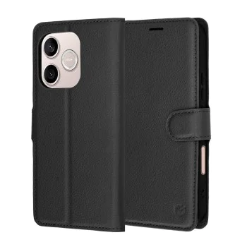 Калъф за Honor 600 Lite - Leather Folio - Techsuit - Черен