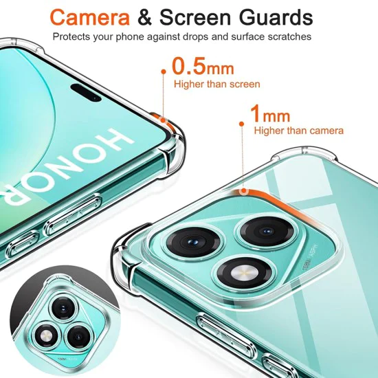 Калъф за Honor 600 Lite - Shockproof Clear Silicone - Techsuit - Прозрачен