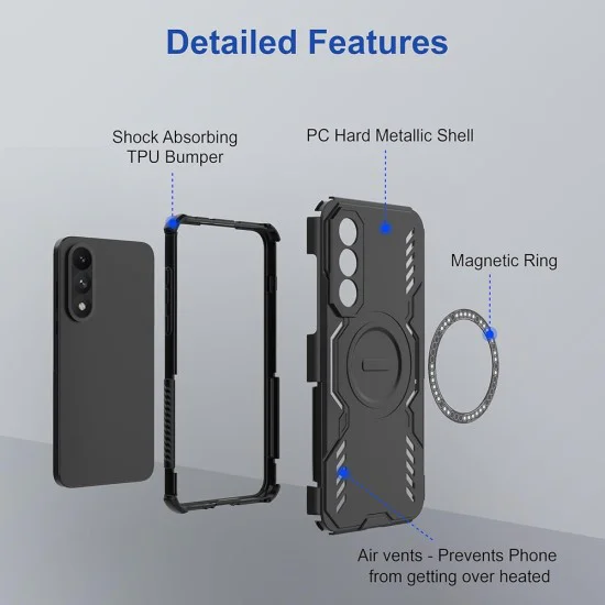 Калъф за Honor 600 Pro - ArmorMag Case - Techsuit - Черен
