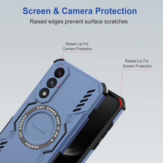 Калъф за Honor 600 Pro - ArmorMag Case - Techsuit - Син