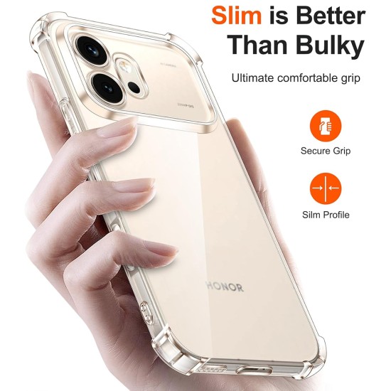 Калъф за Honor 600 Pro - Shockproof Clear Silicone - Techsuit - Прозрачен