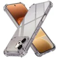 Калъф за Honor 600 - Shockproof Clear Silicone - Techsuit - Сив (Smoke Black)