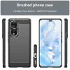 Калъф за Honor 80 Pro / Honor 90 Pro - Carbon Silicone - Techsuit - Черен