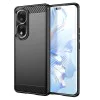 Калъф за Honor 80 Pro / Honor 90 Pro - Carbon Silicone - Techsuit - Черен