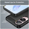 Калъф за Honor 90 Lite - Carbon Silicone - Черен