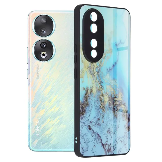 Калъф за Honor 90 - Techsuit Glaze Series - Син океан