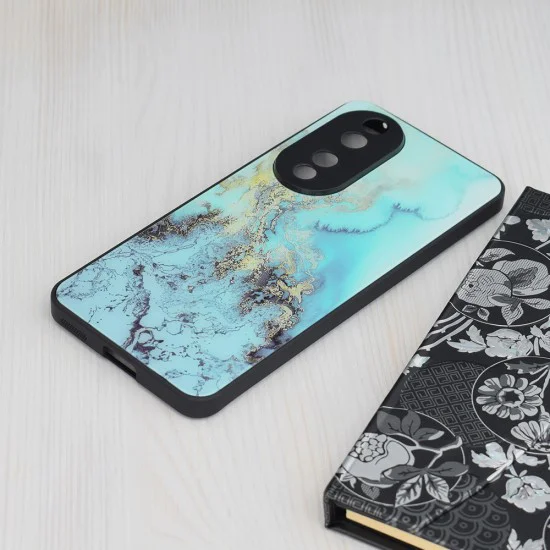 Калъф за Honor 90 - Techsuit Glaze Series - Син океан