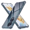 Калъф за Honor 90 - Techsuit - Удароустойчив Clear Silicone - Опушено Черен