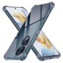 Калъф за Honor 90 - Techsuit - Удароустойчив Clear Silicone - Опушено Черен