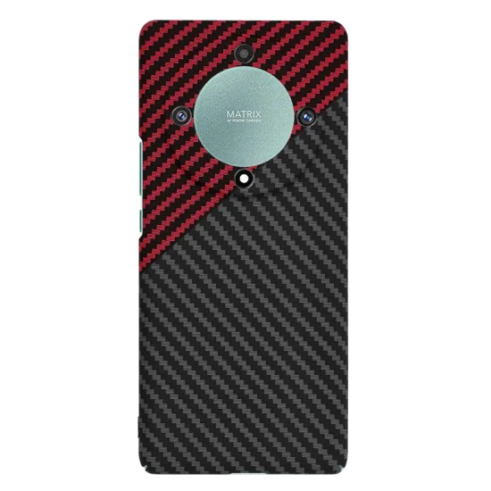 Калъф за Honor Magic5 Lite - Carbonite FiberShell - Red Vortex