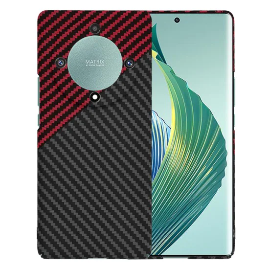 Калъф за Honor Magic5 Lite - Carbonite FiberShell - Red Vortex