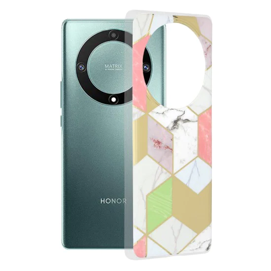 Калъф за Honor Magic5 Lite - Серия Marble - Purple Hex