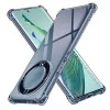 Калъф за Honor Magic5 Lite - Techsuit - Удароустойчив Clear Silicone - Опушено Черен