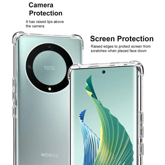 Калъф за Honor Magic5 Lite - Удароустойчив Прозрачен Силиконов - Прозрачен