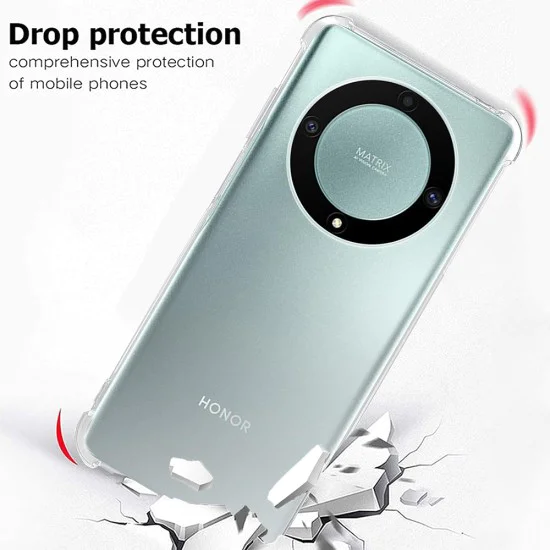 Калъф за Honor Magic5 Lite - Удароустойчив Прозрачен Силиконов - Прозрачен