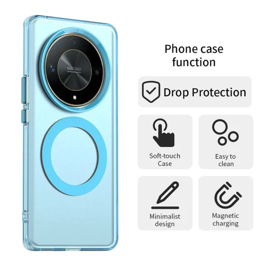 Калъф за Honor Magic6 Lite - CandyCase MagSafe - Син