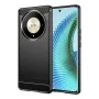 Калъф за Honor Magic6 Lite - Carbon Silicone - Черен