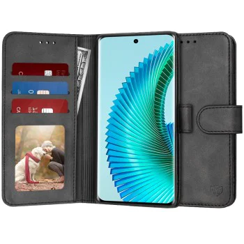 Калъф за Honor Magic6 Lite - Дневник - Черен