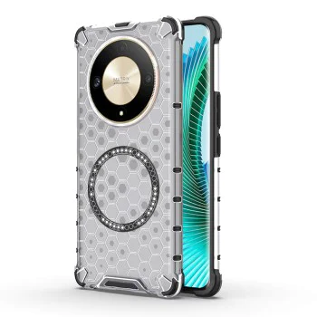Калъф за Honor Magic6 Lite - Techsuit - HoneyComb Shield MagSafe - Бял