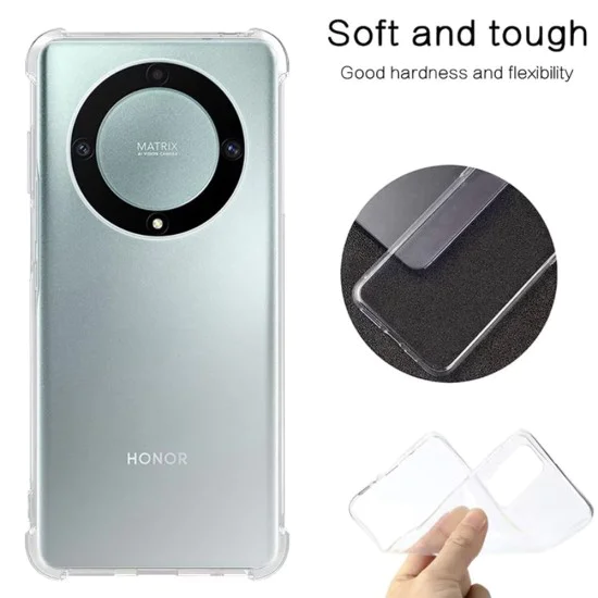 Калъф за Honor Magic6 Lite - Удароустойчив Прозрачен Силиконов - Прозрачен