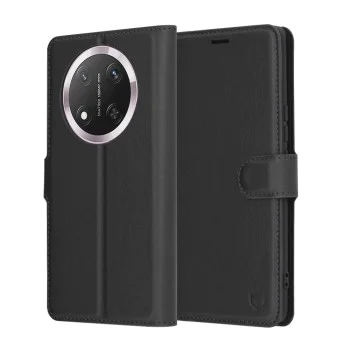 Калъф за Honor Magic7 Lite / X9c - Кожено Протектор - Черен