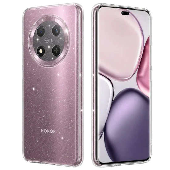 Калъф за Honor Magic7 Lite / X9c - SparkleSkin Series - Clear