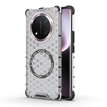 Калъф за Honor Magic7 Lite / X9c - Techsuit - HoneyComb Shield MagSafe - Бял