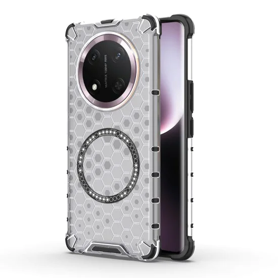 Калъф за Honor Magic7 Lite / X9c - Techsuit - HoneyComb Shield MagSafe - Бял