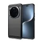 Калъф за Honor Magic7 Pro - Carbon Silicone - Черен