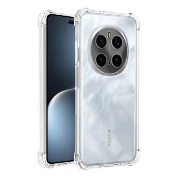 Калъф за Honor Magic7 Pro - Удароустойчив Clear Clear Silicone - Clear