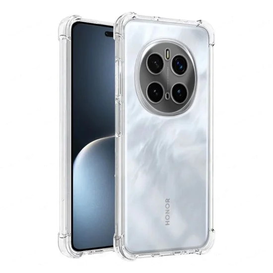 Калъф за Honor Magic7 Pro - Удароустойчив Clear Clear Silicone - Clear