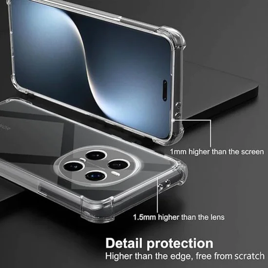 Калъф за Honor Magic7 Pro - Удароустойчив Clear Clear Silicone - Clear