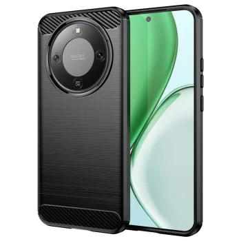 Калъф – Honor Magic8 Lite – Techsuit Carbon Silicone – Черен