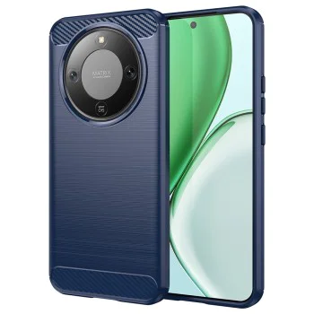 Калъф за Honor Magic8 Lite - Techsuit Carbon Silicone - Син
