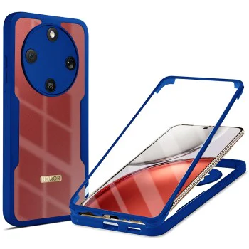 Калъф за Honor Magic8 Lite - Techsuit ColorVerse 360 Series + Протектор - Син